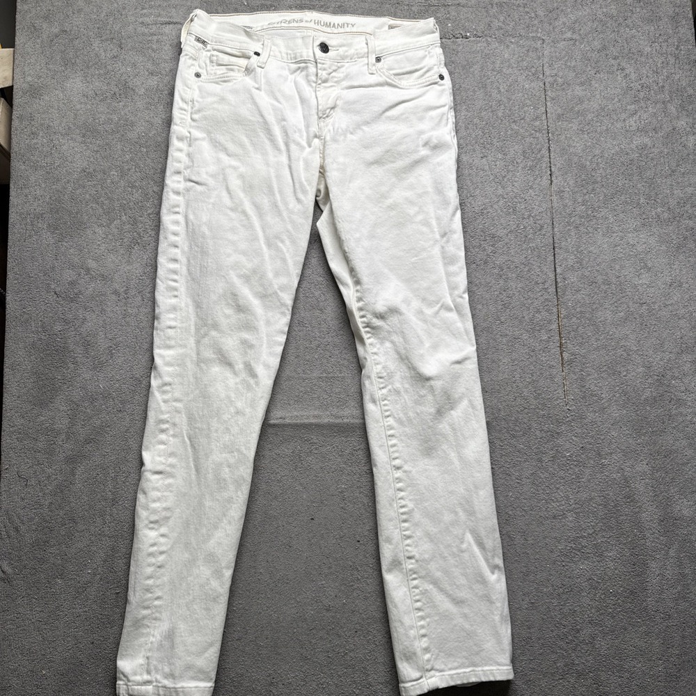 Citizens‎ of Humanity Ava White Straight Leg Jeans 27 Low Rise Y2K Denim Stretch